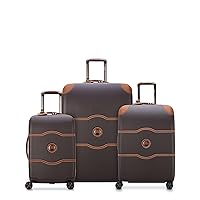 DELSEY Paris Chatelet Air 2.0 Hardside Luggage with Spinner Wheels, Chocolate Brown, 3 Piece Set 19/24/28