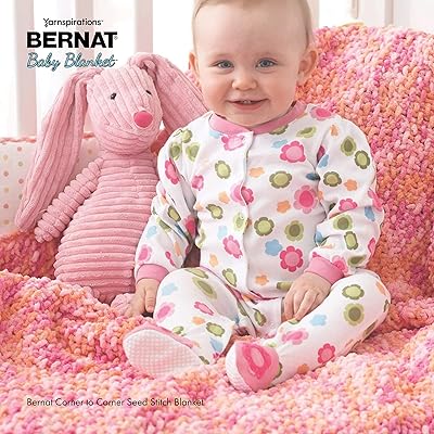 Bernat Baby Blanket BB Blue Twist Yarn - 1 Pack of 10.5oz/300g - Polyester  - #6 Super