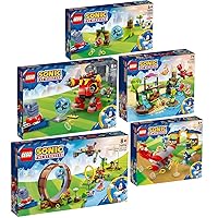Lego Sonic Set of 5: 76990 Sonics Ball Challenge, 76991Tails Tornado Flyer with Workshop, 76992 Amys Animal Rescue Island, 76993 Sonic vs. Dr. Eggmans & 76994 Sonics Looping Challenge