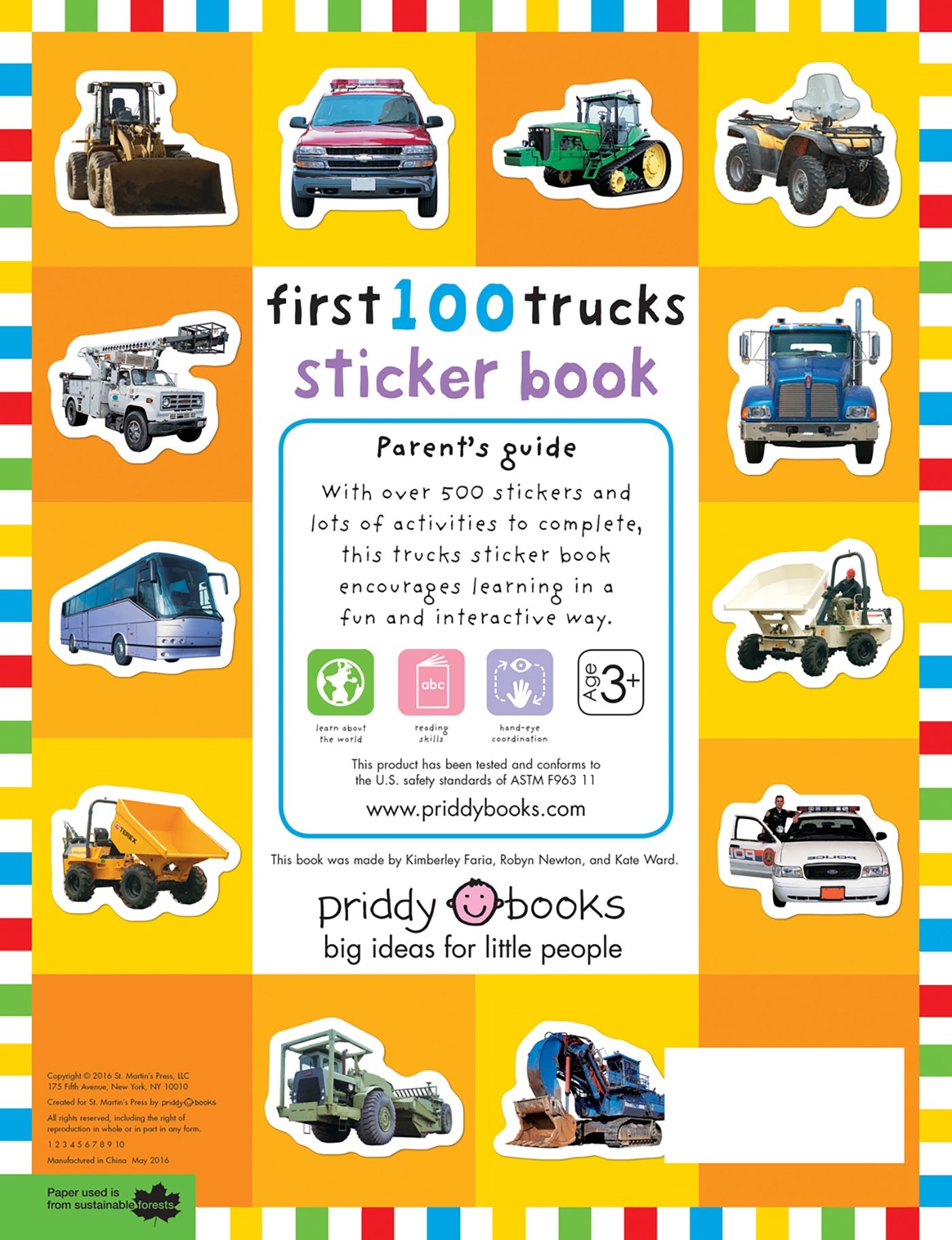 First 100 Stickers: Trucks and Things That Go: Sticker Book, with Over 500 Stickers [With Over 500 Stickers]