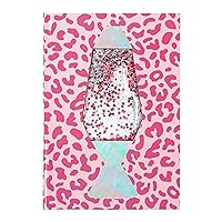 C.R. Gibson Pink Leopard Pattern Spiral Notebook for Girls with Lava Lamp Glitter Shaker, 160 Pages, 6'' x 8.5''