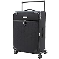 Encore Wide Trolley Spinner Luggage with TSA Lock, Black, Carry-On 20-Inch