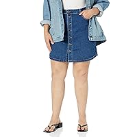 City Chic Women's Apparel Women's Plus Size Skirt Island Denim