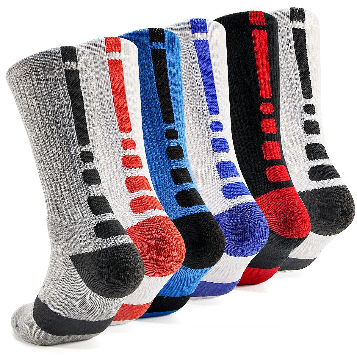 DILIBA Elite Basketball Socks Cushion ​Athletic Crew Socks for Men's Women's Youth Boy