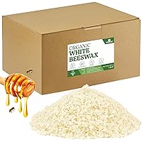YASNAY White Beeswax Pellets 20LB, 100% Organic Beeswax, Beeswax for Candle Making, Body, Skin Care DIY, Lip Balm and Soap Making Supplies