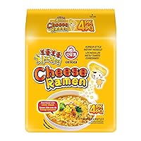 [OTTOGI] Cheese Ramen, KOREAN STYLE INSTANT NOODLE, Rich flavor with savory cheese (111g) - 4 Pack