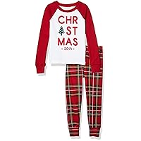 The Children's Place Kids' Big Long Sleeve Christmas Pajama Set