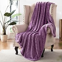 Bertte Throw Blanket 330 GSM Soft Plush Fuzzy Warm Fluffy Blanket – Lightweight Decorative Stripe Fleece All Seasons Cozy Sofa Bed Blanket - 50