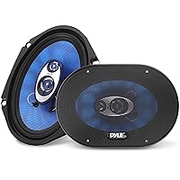 6” x 8” Car Sound Speaker (Pair) - Upgraded Blue Poly Injection Cone 3-Way 360 Watts w/ Non-fatiguing Butyl Rubber Surround 70 - 20Khz Frequency Response 4 Ohm & 1
