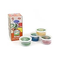 Green Toys Dough, Assorted 4-Pack - Multi-Color Creative Arts & Crafts Activity Kids Toy Set. No BPA, phthalates, PVC. Organic Dough, Made in The USA.