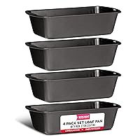 Bakken- Swiss Loaf Pan Set 4-Piece - Deluxe Nonstick Carbon Steel Bakeware for Perfect Bread and Cakes – Dishwasher Safe, Premium Pans for Home Baking