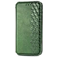 XYX Wallet Case for TCL 40X 5G, Embossed Diamond PU Leather Phone Flip Magnetic Case with Stand Card Slots for TCL 40 XE 5G, Green