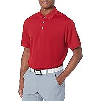 PGA TOUR Men's Airflux Solid Mesh Short Sleeve Golf Polo Shirt (Sizes S-4x)