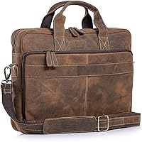 Leather briefcase 18 Inch Laptop Messenger Bags for Men and Women Best Office briefcase Satchel Bag