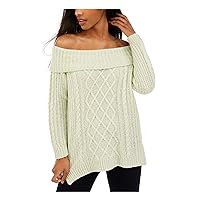 No Comment Womens Textured Long Sleeve Off Shoulder Blouse