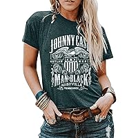 Country Music Graphic T Shirt for Women Vintage Short Sleeve Country Music Party Tops Blouse Tees