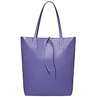 Large Leather Tote Bag for Women with Zipper - Genuine Soft Italian Leather Handbags for Shopping, Work, Travel