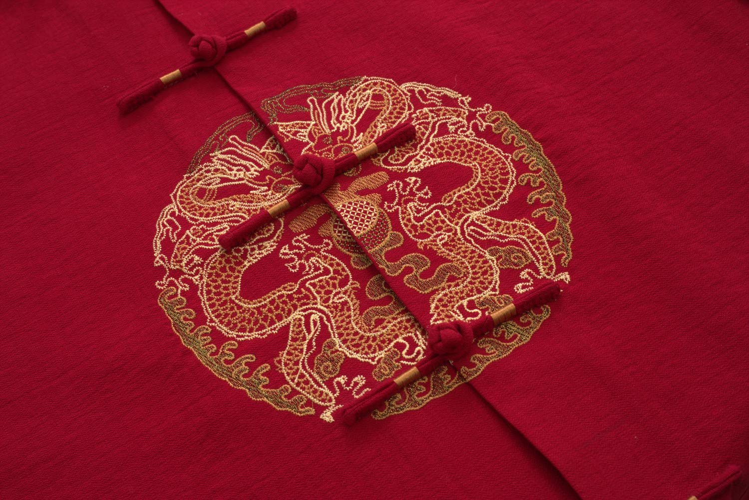 Shanghai Story Linen Short Sleeve Dragon Phoenix Embroidery Chinese Traditional Tai Chi Clothing Kung Fu Shirt for Men Women