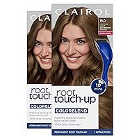 Root Touch-Up by Nice'n Easy Permanent Hair Dye, 6A Light Ash Brown Hair Color, Pack of 2