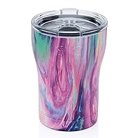 Seriously Ice Cold SIC 12oz Insulated Travel Tumbler Mug, Premium Double Wall Stainless Steel, Leak Proof BPA Free Lid (Cotton Candy)