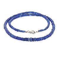 Alluring Velo Blue Ethiopian OPAL Plain Rondelles Beads Necklace, Health Beneficiary Gift For All Blue Necklace Blue Opal