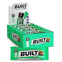 BUILT Protein Bars, Mint Brownie, 12 Count, 1.73oz Bars, Gluten Free Protein Snacks with 17g of High Protein. Chocolate Protein Bar only 130 calories & 4g sugar, Great On The Go Protein Snack