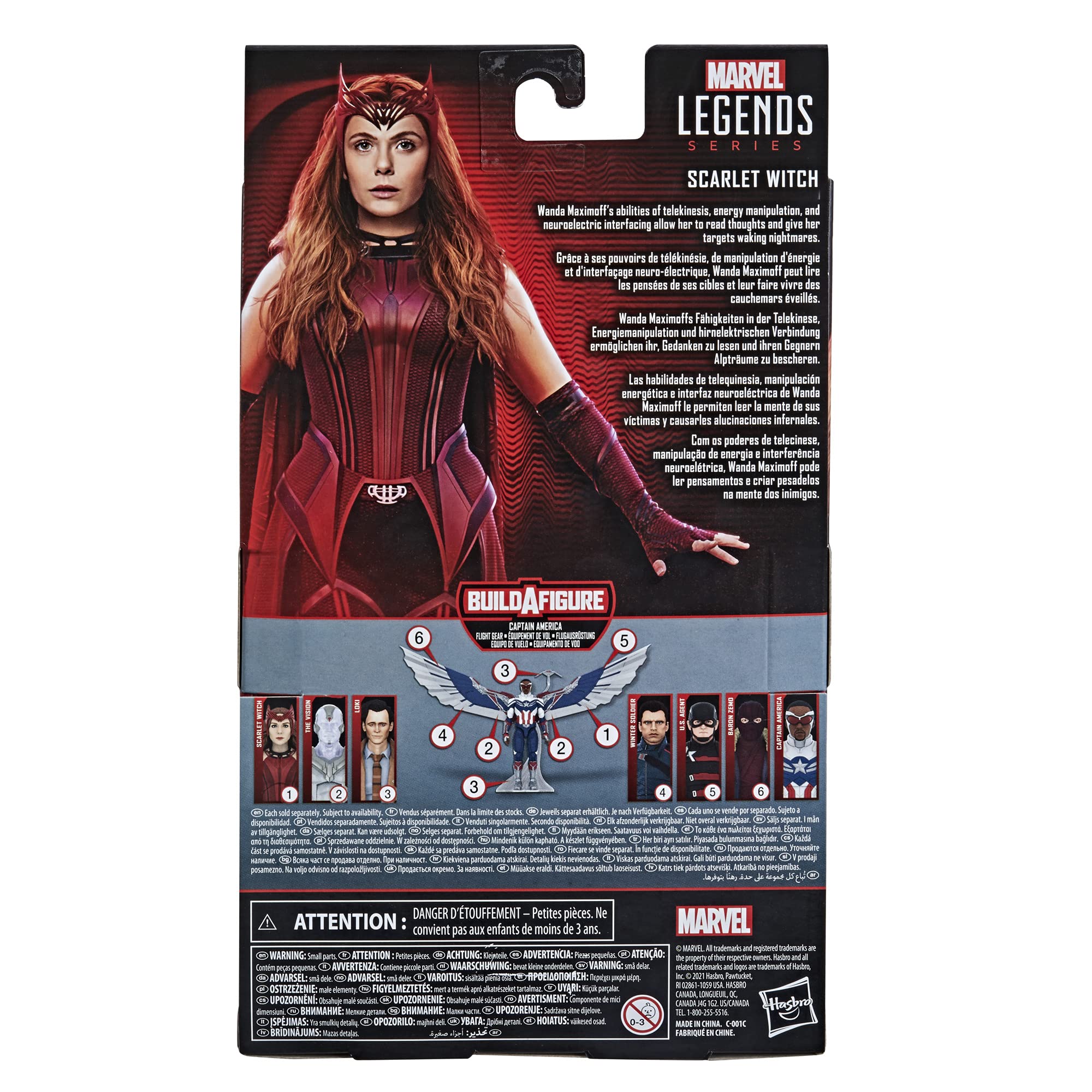 Avengers Hasbro Marvel Legends Series 6-inch Action Figure Toy Scarlet Witch, Premium Design and 4 Accessories, for Kids Age 4 and Up