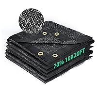 Kesfitt Garden 70% Shade Cloth, Resistant Sun Shade Net 10x20FT Mesh Tarp with HDPE Material and Reinforced Grommets Shade Trap for Greenhouse, Plant, Pergola, and Backyard Patio Sunshade