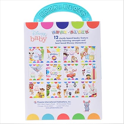 Disney Baby Mickey Mouse, Minnie, Toy Story and More! - My First Library 12 Board Book Set - First Words, Shapes, Numbers, and More! Baby Books - PI Kids