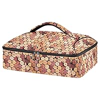 ALAZA Insulated Casserole Carrier for Hot or Cold Food, Wine Cork Food Carrier for Potluck Cookouts Parties Picnic