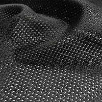 Brylee Black Polyester Micro Mesh Jersey Sports Mesh Knit Fabric by The Yard - 10186,Yard (58x36'')