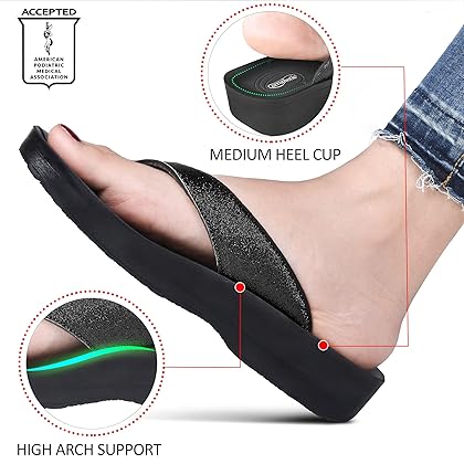 AEROTHOTIC Women's Comfortable Arch Support Summer Orthotic Flip Flops Sandals