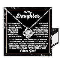 Daughter Gifts From Dad, Mom To Daughter Gifts, Love Knot Necklace, Necklace For Daughter From Mom, To My Daughter Necklace, Father Daughter Necklace, Birthday, Christmas Gifts For Daughter