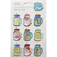 4260348475243 3D Sticker Mason Jars Set of 9 Stickers