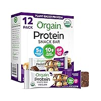 Organic Vegan Protein Bars, Smores - 10g Plant Based Protein, Gluten Free Snack Bar, Low Sugar, Dairy Free, Soy Free, Lactose Free, Non GMO, 1.41 Oz, 12 Count (Pack of 1)