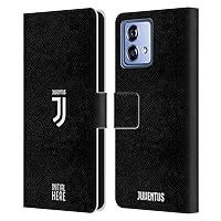 Head Case Designs Officially Licensed Custom Customized Personalized Juventus Football Club Plain Crest Graphics Leather Book Wallet Case Cover Compatible with Motorola Moto G84 5G