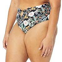 Body Glove Women's Woodstock Plus High Rise Bikini Bottom Swimsuit, Available in Sizes 1x,2X,3X