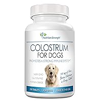 Pure Bovine Colostrum for Dogs Supplement, Rich in Antibodies to Protect Against Disease, Support for Immune Function, Digestive System, 120 Chewable Tablets