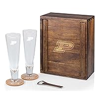 PICNIC TIME NCAA unisex-adult NCAA Pilsner Craft Beer Set with 2 Beer Glasses, Gift For Beer Lovers