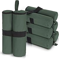 MOOCY Canopy Weight Bags Sand Bags Industrial Grade Weights Bag Leg Weights for Pop up Canopy, Outdoor Shelter,Available in Three Colors， Large Capacity 30lb of Each(4PCS Pitch Green)