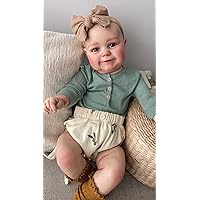 iCradle Reborn Toddler Girl Realistic Baby Doll Handmade 24 Inch Soft Silicone Newborn Baby Dolls That Look Real Reborn Babies with Clothes and Accessories Gift for Kids