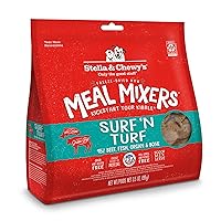 Freeze Dried Raw Surf & Turf Meal Mixer – Dog Food Topper for Small & Large Breeds – Grain Free, Protein Rich Recipe – 3.5 oz Bag (Pack of 1)