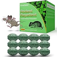 Mice Rodent Repellent Moth Balls with Peppermint Oli, Indoor Mouse Rat Repellent Deterrent Balls 12pcs, Safety for Humans & Pets, Pest Control for Roaches,Ant,Bugs, Insect Defense for Home