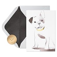 Papyrus Blank Cards with Envelopes, Frenchie (12 count)