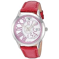 Women's Automatic Watch with Croc Pattern Genuine Calfskin Leather Strap