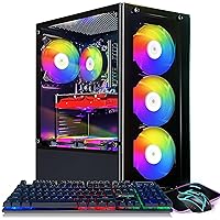 STGAubron Gaming Desktop PC,Intel Core i7-6700 up to 4.0G,32G DDR4,1T SSD,GeForce RTX 2060 Super 8G GDDR6,600M WiFi,BT 5.0,RGB Fan x 6,RGB Keyboard&Mouse,RGB Mouse Pad,W10H64