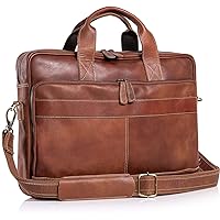 Leather briefcase 18 Inch Laptop Messenger Bags for Men and Women Best Office briefcase Satchel Bag