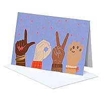 American Greetings Blank Card (Love in Sign Language)