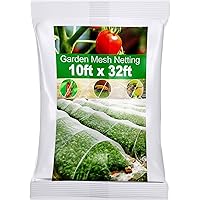 Garden Insect Mesh Netting 10ft x 32ft (3m x 10m), Wohohoho 1mm Ultra Fine Mosquito Netting Bug Netting Bird Netting Insect Barrier, 60 Mesh per Inch Plant Cover for Gardening Vegetables Fruit Tree