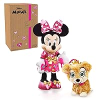 Disney Junior Minnie Mouse Party & Play Pup Feature Plush, Officially Licensed Kids Toys for Ages 3 Up by Just Play